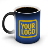 Custom Sky Blue Gold Magic Mug