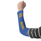 Custom Sky Blue Gold Arm Sleeve