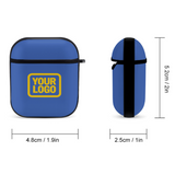 Custom Sky Blue Gold AirPods Case
