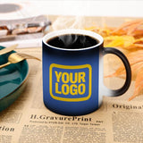Custom Sky Blue Gold Magic Mug