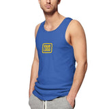 Custom Sky Blue Gold Men's Tank Top
