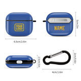 Custom Sky Blue Gold AirPods Case (3rd Generation)