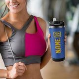 Custom Sky Blue Gold Stainless Steel Water Cup