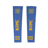 Custom Sky Blue Gold Arm Sleeve