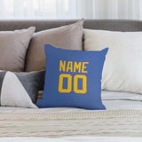 Custom Sky Blue Gold Pillowcase