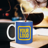 Custom Sky Blue Gold Mug