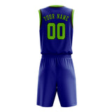 Custom Sky Blue Emerald Green Basketball Set
