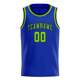 Custom Sky Blue & Emerald Green Colors Design Sports Basketball Jersey