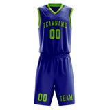 Custom Sky Blue Emerald Green Basketball Set