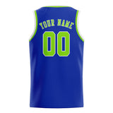 Custom Sky Blue & Emerald Green Colors Design Sports Basketball Jersey