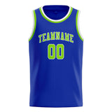 Custom Sky Blue & Emerald Green Colors Design Sports Basketball Jersey
