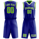 Custom Sky Blue Emerald Green Basketball Set