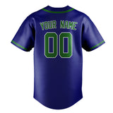 Custom Sky Blue & Emerald Green Colors Design Sports Baseball Jersey