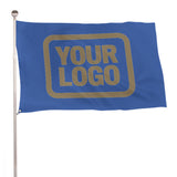 Custom Sky Blue Light Khaki Flag