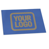 Custom Sky Blue Light Khaki Flag