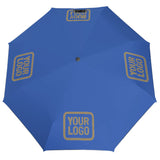 Custom Sky Blue Light Khaki Automatic Umbrella