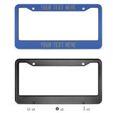 Custom Sky Blue Light Khaki License Plate Frame