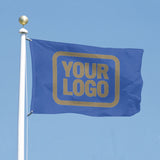 Custom Sky Blue Light Khaki Flag