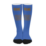 Custom Sky Blue Khaki Knee-High Sock