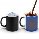 Custom Sky Blue Khaki Magic Mug