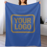 Custom Sky Blue Light Khaki Blanket