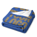 Custom Sky Blue Light Khaki Blanket