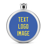 Custom Sky Blue Light Yellow Hip Flask