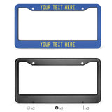 Custom Sky Blue Light Yellow License Plate Frame