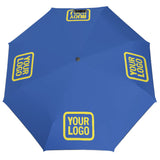 Custom Sky Blue Light Yellow Automatic Umbrella
