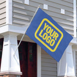 Custom Sky Blue Light Yellow Flag