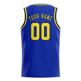 Custom Sky Blue & Light Yellow Colors Design Sports Basketball Jersey