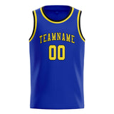 Custom Sky Blue & Light Yellow Colors Design Sports Basketball Jersey