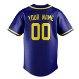 Custom Sky Blue & Light Yellow Colors Design Sports Baseball Jersey
