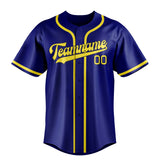 Custom Sky Blue & Light Yellow Colors Design Sports Baseball Jersey