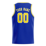Custom Sky Blue & Light Yellow Colors Design Sports Basketball Jersey