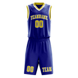 Custom Sky Blue Light Yellow Basketball Set