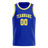 Custom Sky Blue & Light Yellow Colors Design Sports Basketball Jersey