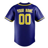 Custom Sky Blue & Light Yellow Colors Design Sports Baseball Jersey