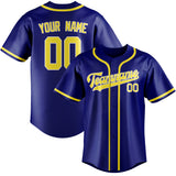 Custom Sky Blue & Light Yellow Colors Design Sports Baseball Jersey
