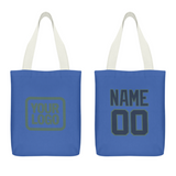Custom Sky Blue Blue Canvas Tote Bag