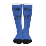 Custom Sky Blue Blue Knee-High Sock