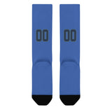 Custom Sky Blue Blue Knee-High Sock