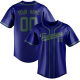 Custom Sky Blue & Blue Green Colors Design Sports Baseball Jersey