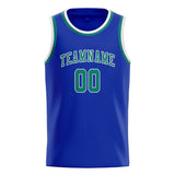 Custom Sky Blue & Blue Green Colors Design Sports Basketball Jersey