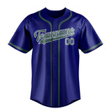 Custom Sky Blue & Blue Green Colors Design Sports Baseball Jersey