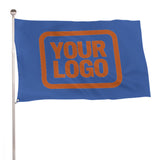 Custom Sky Blue Orange Flag