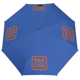 Custom Sky Blue Orange Automatic Umbrella