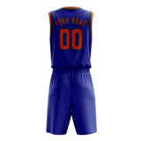 Custom Sky Blue Orange Basketball Set