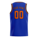 Custom Sky Blue & Orange Colors Design Sports Basketball Jersey