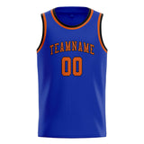 Custom Sky Blue & Orange Colors Design Sports Basketball Jersey